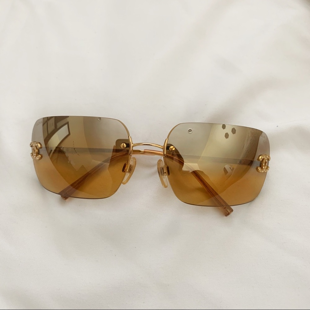 Gold Chanel Sunglasses